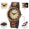 Zebra Analog Quartz Wooden Wrist Watch Lightweight Handmade Ce/Rohs Approval